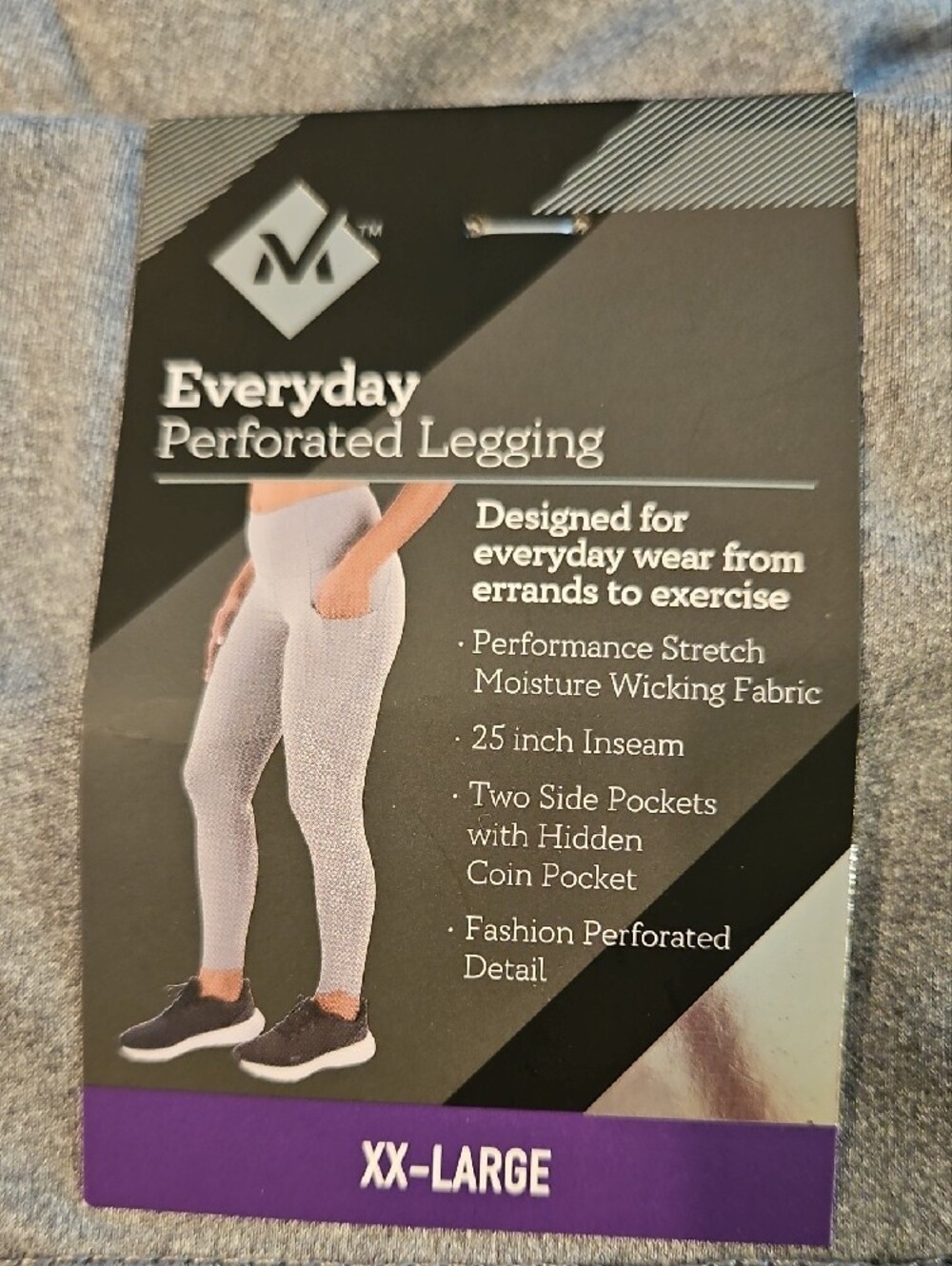 Everyday Perforated Legging - Women's Gray XX-Large - Picture 2 of 5